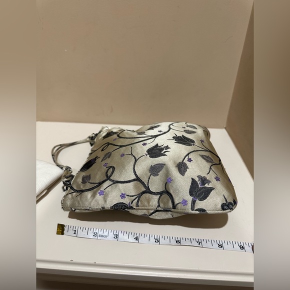 Prada 1997 Silk Champagne Floral Brocade Handbag - Picture 7 of 11